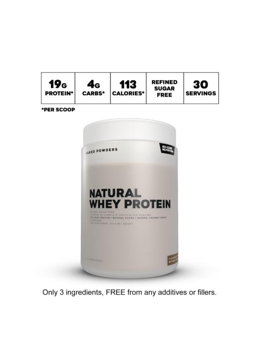Natural Whey Protein + Natural Cocoa + Coconut Sugar - 900g