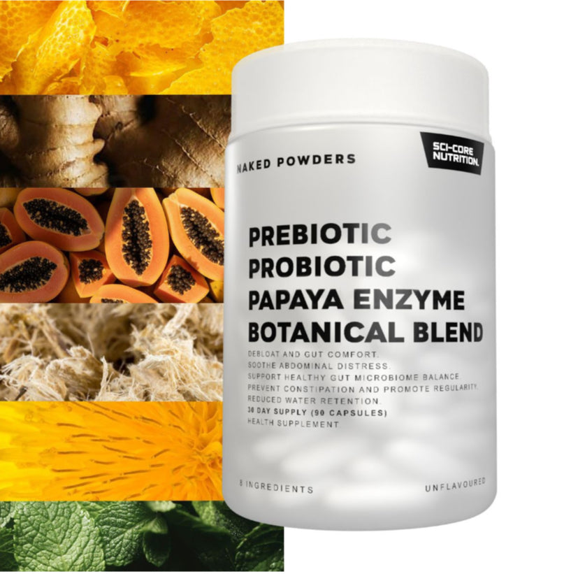 Prebiotic, Probiotic, Papaya enzyme, Botanical Blend - 90 Capsules