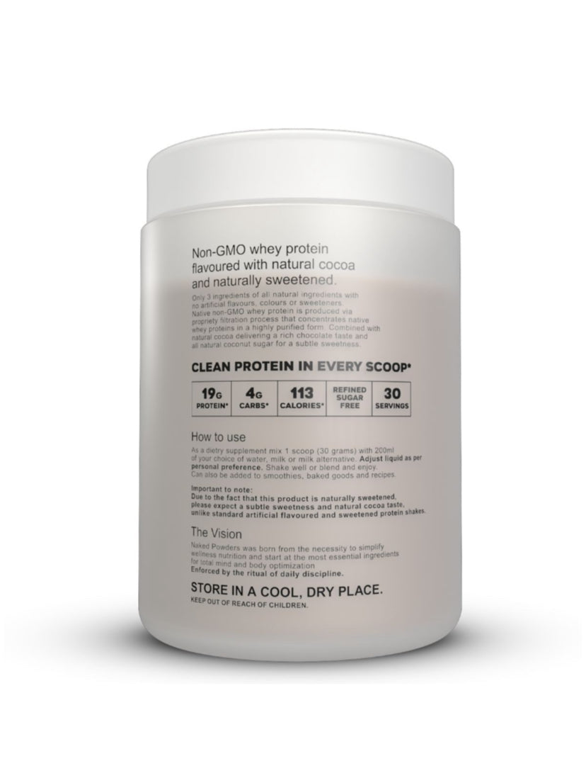 Natural Whey Protein + Natural Cocoa + Coconut Sugar - 900g