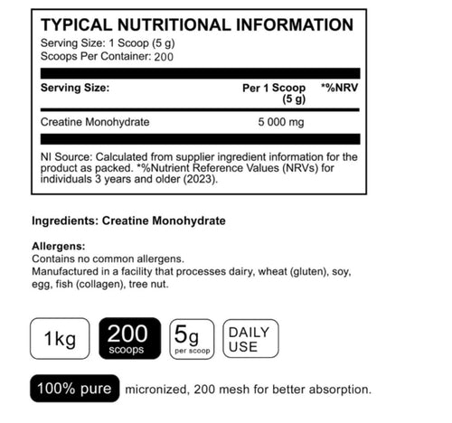 Creatine Monohydrate - 200 servings - Naked Powders