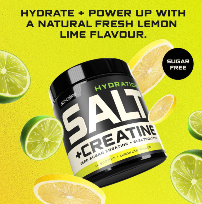 Hydration Salt + CREATINE Zero Sugar Electrolytes -30 servings- Lemon Lime