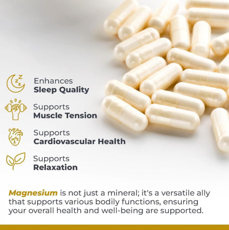 Magnesium Glycinate - High Absorption, Muscle & Sleep Support