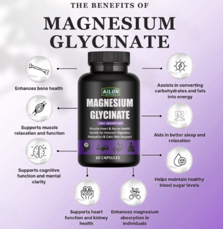 Magnesium Glycinate - High Absorption, Muscle & Sleep Support