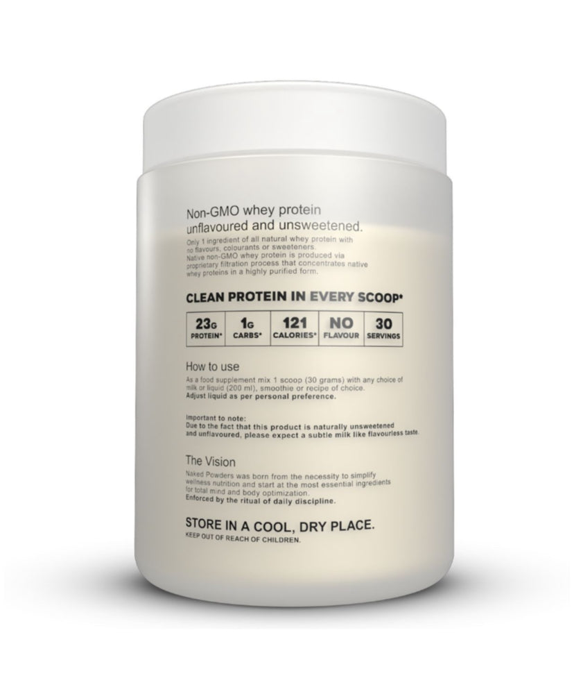 Natural Whey Protein - 900g - Unflavoured - Naked Powders