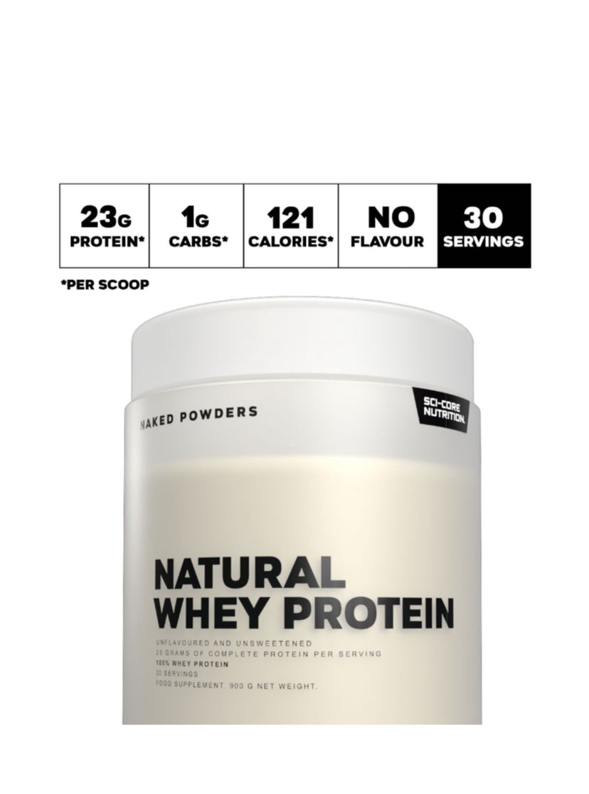 Natural Whey Protein - 900g - Unflavoured - Naked Powders